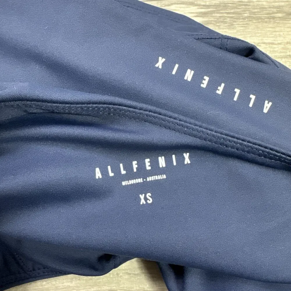 Allfenix One Shoulder Sports Bra Navy Blue sz XS